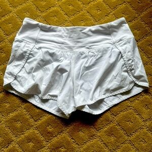 Lululemon White Hotty Hot Shorts